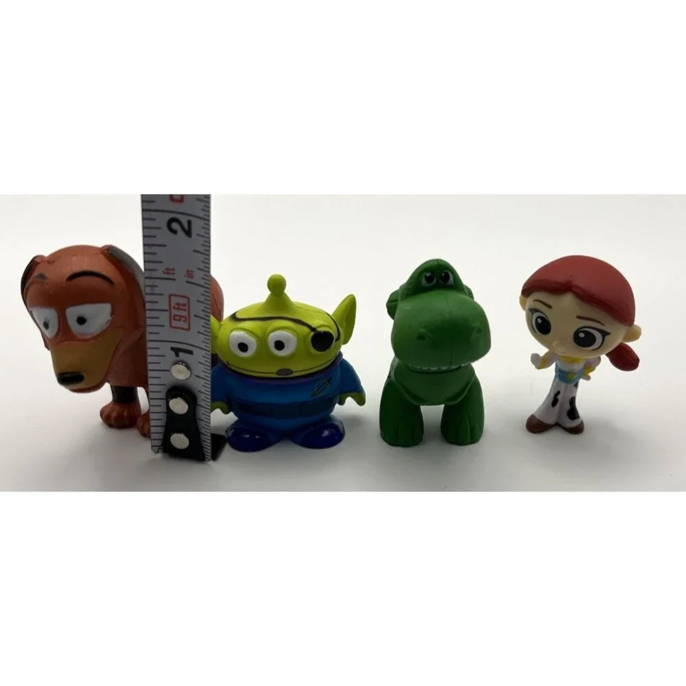 Disney TOY STORY Mini Vinyl Figures 1.5” Lot Of 4 Alien, Dog, Dinosaur & Jessie